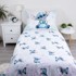 JERRY FABRICS Pamučna dječja posteljina za krevet za jednu osobu 140x200 cm Lilo and Stitch "Ohana White" bijela
